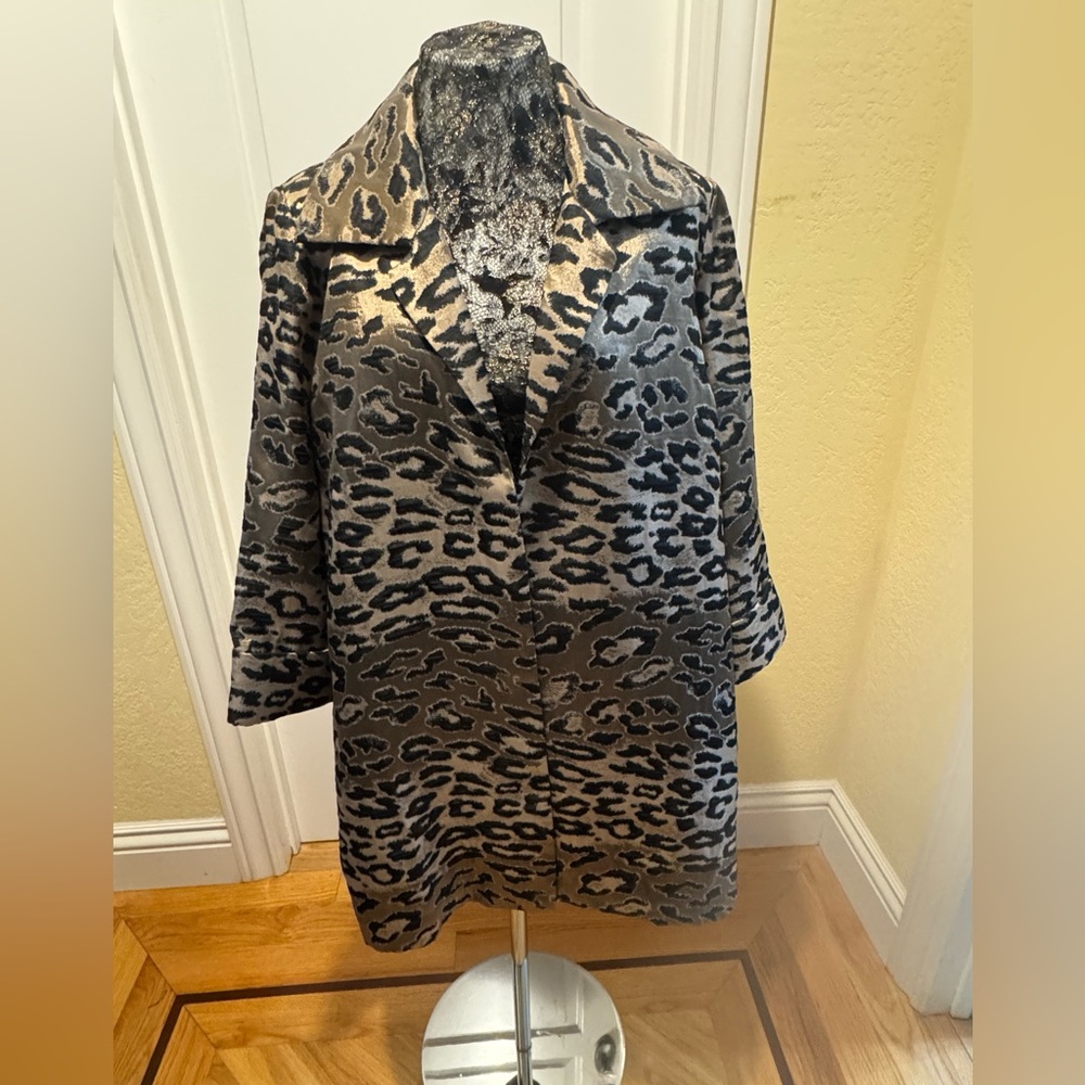Chic Animal Print Jacket